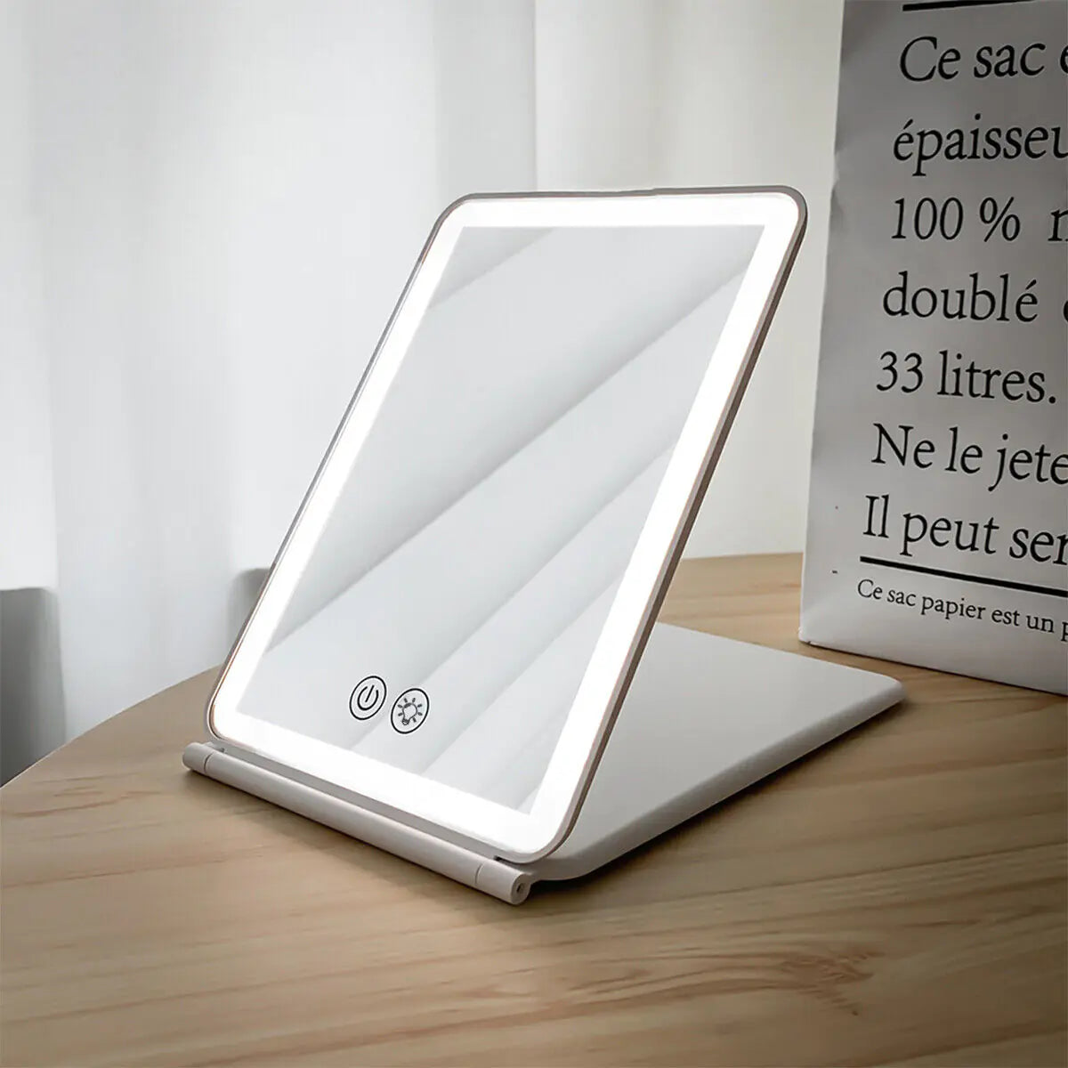 LED Touch Screen Makeup Mirror